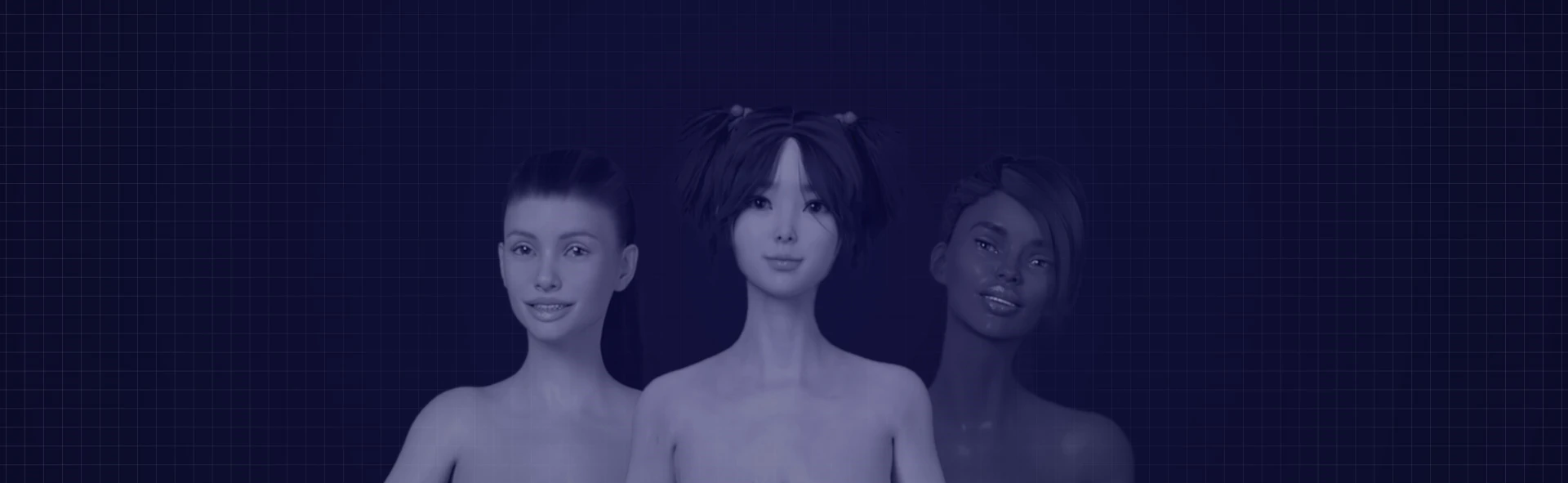 Virtual characters from the adult game world